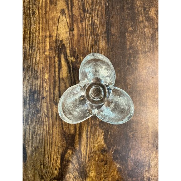 Kosta Boda Tulip Crystal Candle Holder Clear Glass Vintage Elegant Design - Picture 4 of 8